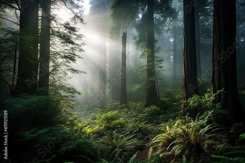 Majestic Forest Dawn - AI Generated © dasom