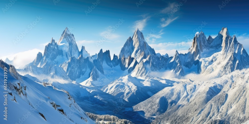 Snowy Peaks Background - AI Generated