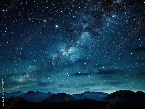 Starry Night Sky Background - AI Generated © dasom