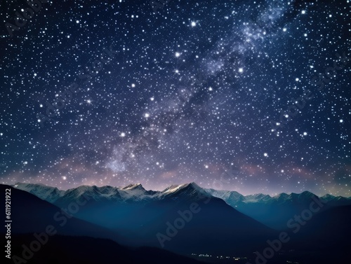 Starry Night Sky Background - AI Generated