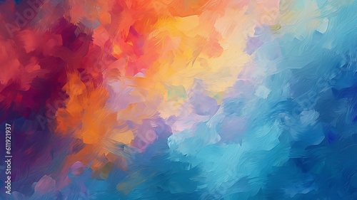 oil paints on canvas multicolored background gradient. Generative AI