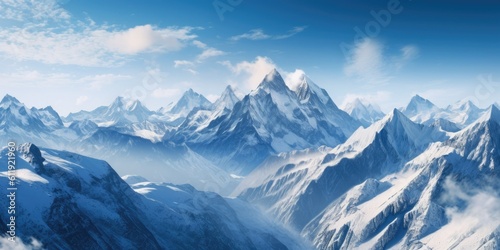 Snowy Peaks Background - AI Generated © dasom