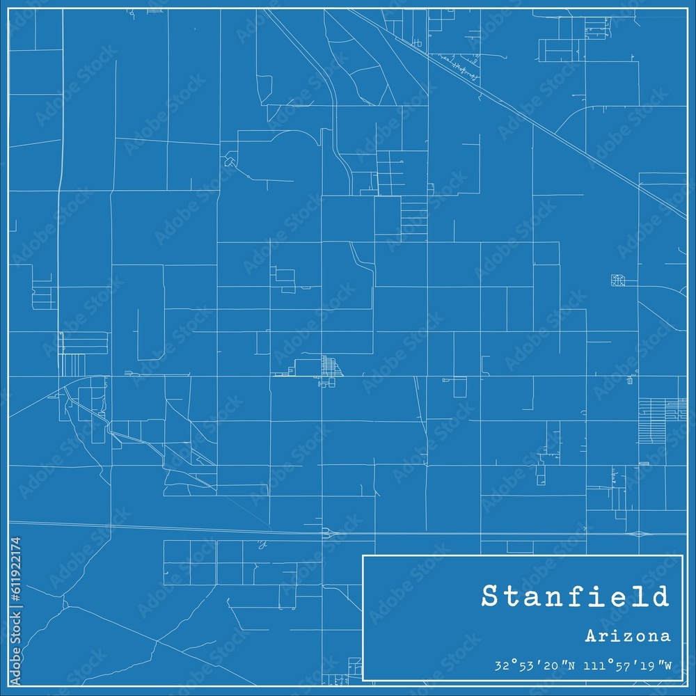 Blueprint US city map of Stanfield, Arizona. Blueprint US city map of Stanfield, Arizona.