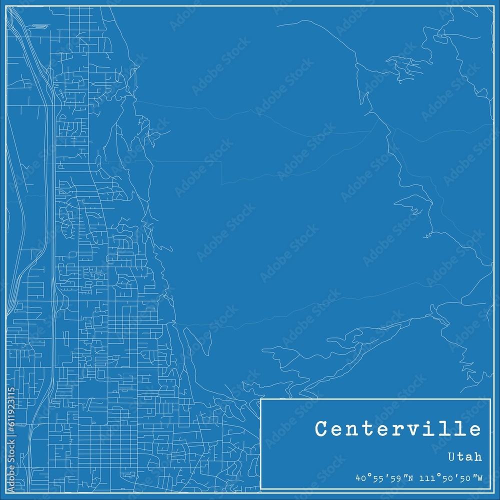 © Rezona - Blueprint US city map of Centerville, Utah. © Rezona - Blueprint US city map of Centerville, Utah.