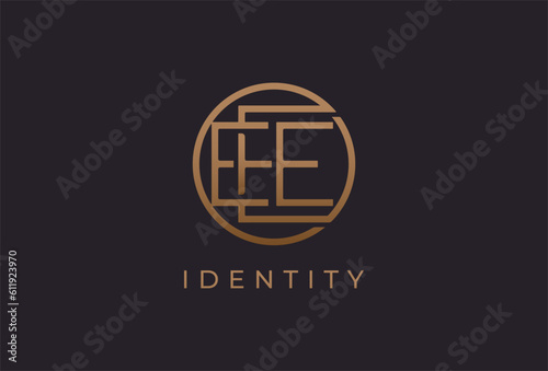 Abstract initial letter EEE logo,usable for branding and business logos, Flat Logo Design Template, vector illustration