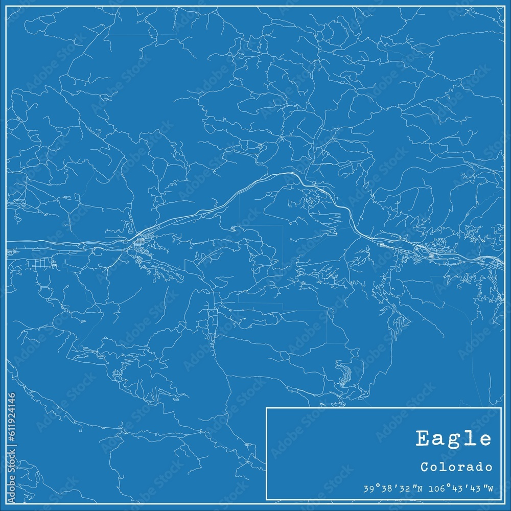 Blueprint US city map of Eagle, Colorado. Blueprint US city map of Eagle, Colorado.