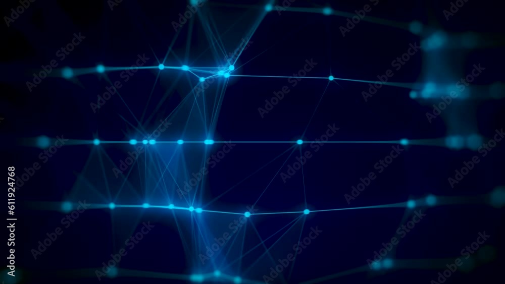 Technology Background Animation. Futuristic Opening Video. Digital Business and Blockchain