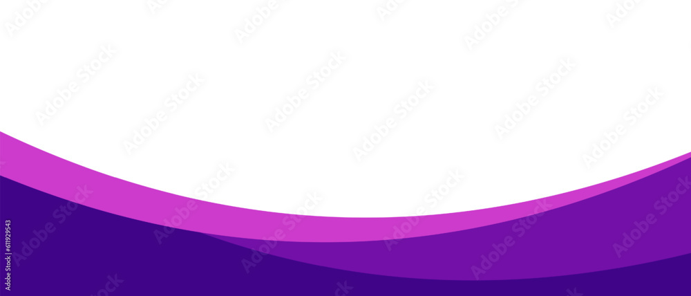 Minimal purple vector background. Dynamic curve purple gradation. Purple wave long banner background Minimal purple vector background. Dynamic curve purple gradation. Purple wave long banner background