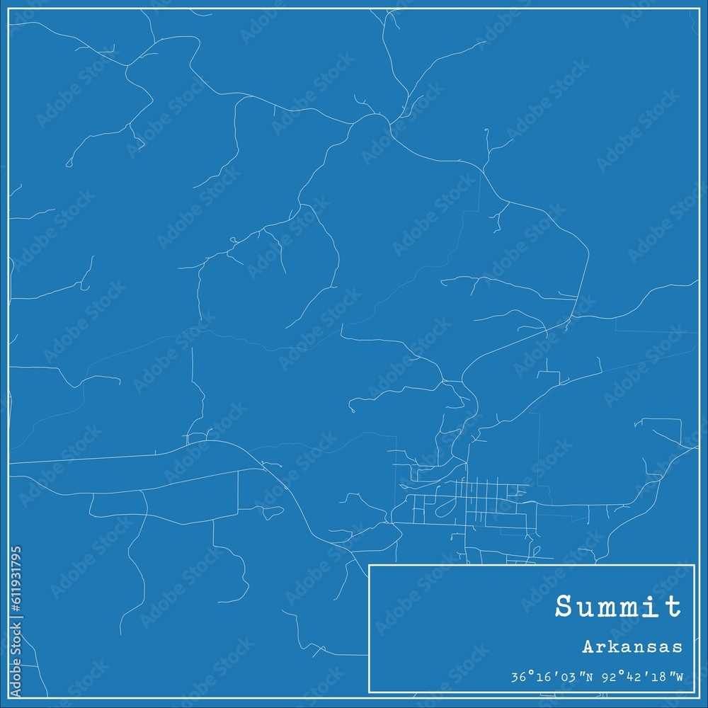 Blueprint US city map of Summit, Arkansas. Blueprint US city map of Summit, Arkansas.