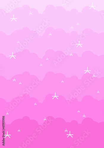 Pink Beautiful Cloud Aesthetic Background