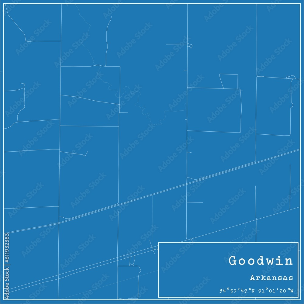 Blueprint US city map of Goodwin, Arkansas. Blueprint US city map of Goodwin, Arkansas.