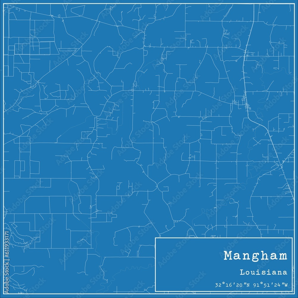 Blueprint US city map of Mangham, Louisiana. Blueprint US city map of Mangham, Louisiana.