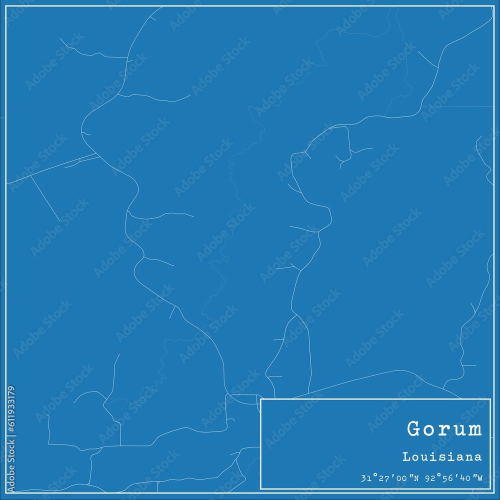 Blueprint US city map of Gorum, Louisiana. Blueprint US city map of Gorum, Louisiana.