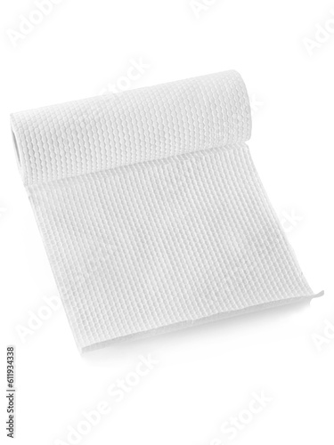 White paper towel rolls, isolated on white background photo