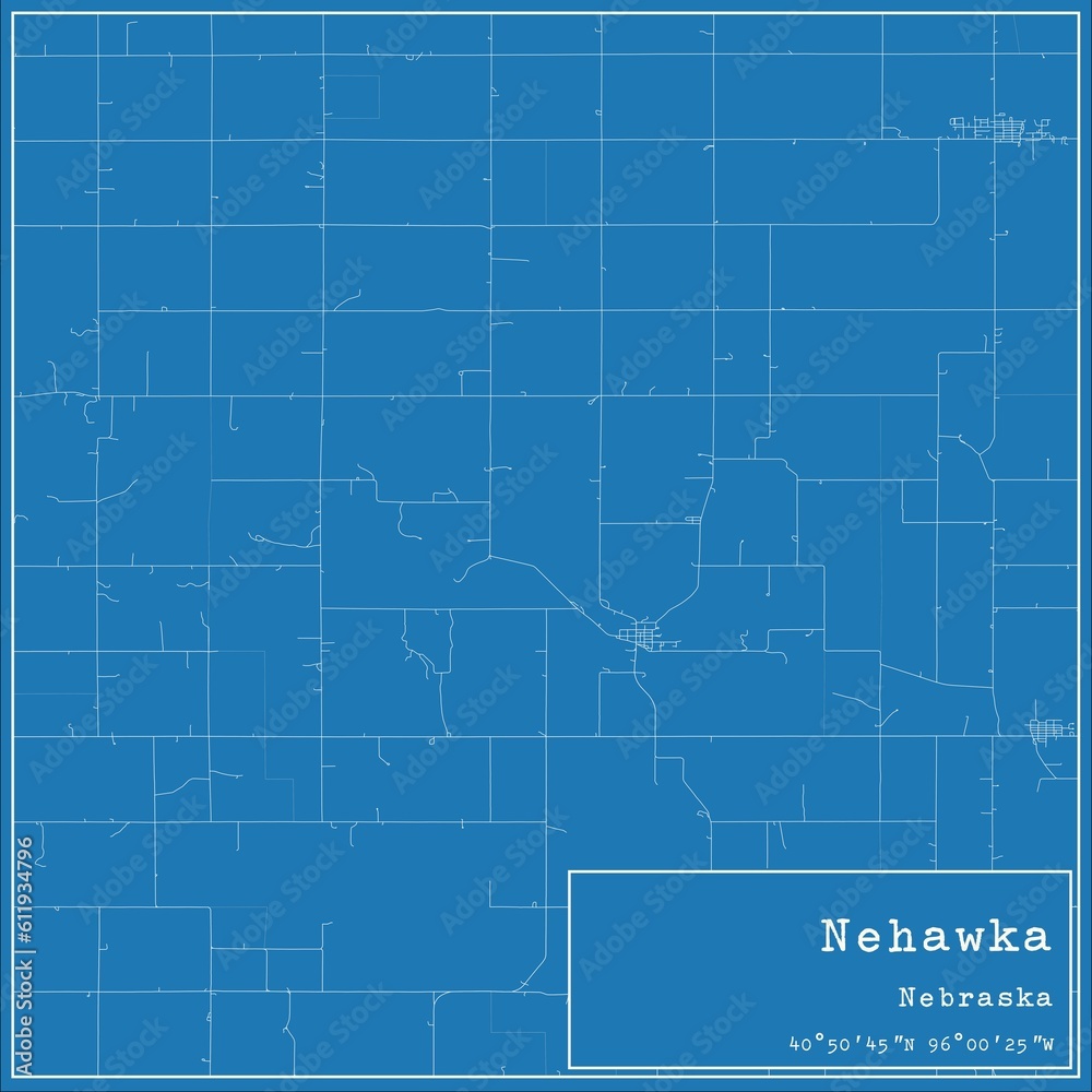 Blueprint US city map of Nehawka, Nebraska. Blueprint US city map of Nehawka, Nebraska.