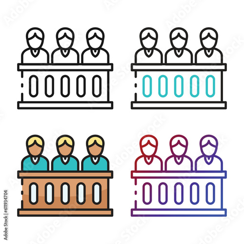 Jury icon design in four variation color