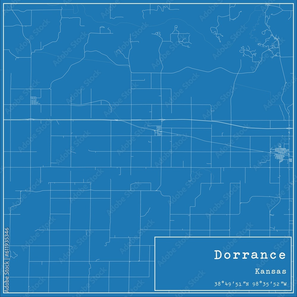 Blueprint US city map of Dorrance, Kansas. Blueprint US city map of Dorrance, Kansas.