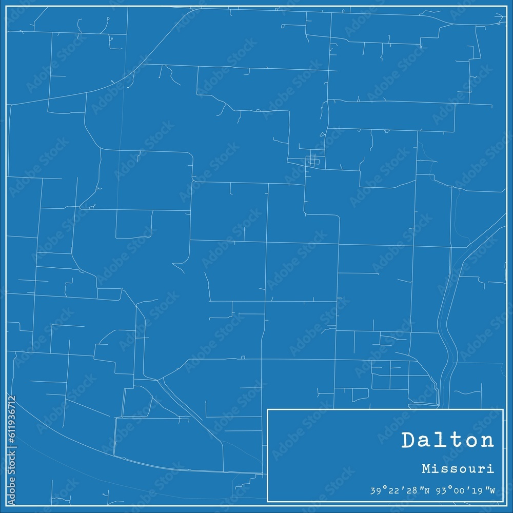 Blueprint US city map of Dalton, Missouri. Blueprint US city map of Dalton, Missouri.
