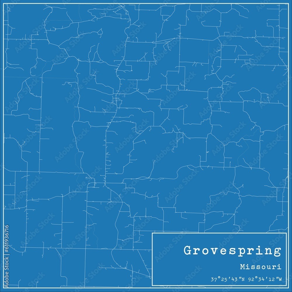 Blueprint US city map of Grovespring, Missouri. Blueprint US city map of Grovespring, Missouri.