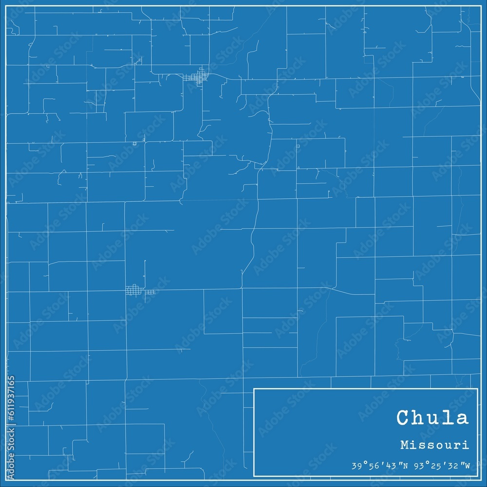 Blueprint US city map of Chula, Missouri. Blueprint US city map of Chula, Missouri.