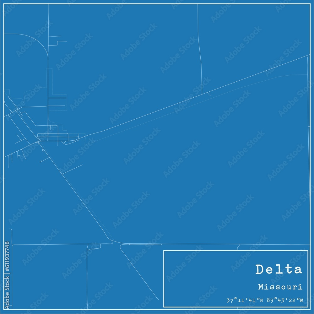 Blueprint US city map of Delta, Missouri. Blueprint US city map of Delta, Missouri.