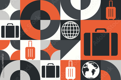World Refugee Day. June 20. Seamless geometric pattern. Template for background, banner, card, poster. Vector EPS10 illustration.