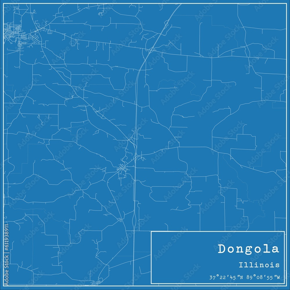 Blueprint US city map of Dongola, Illinois. Blueprint US city map of Dongola, Illinois.
