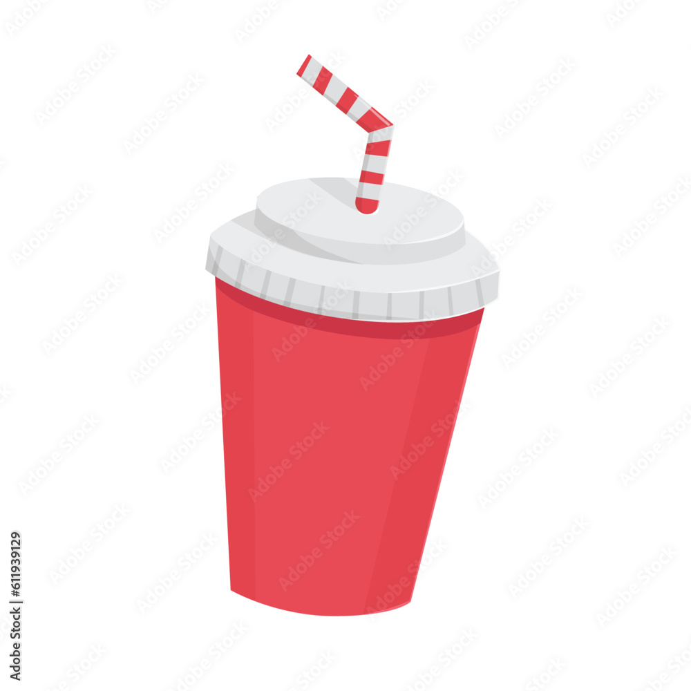 red plastic cup with straw red plastic cup with straw