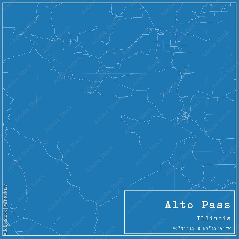 Blueprint US city map of Alto Pass, Illinois. Blueprint US city map of Alto Pass, Illinois.