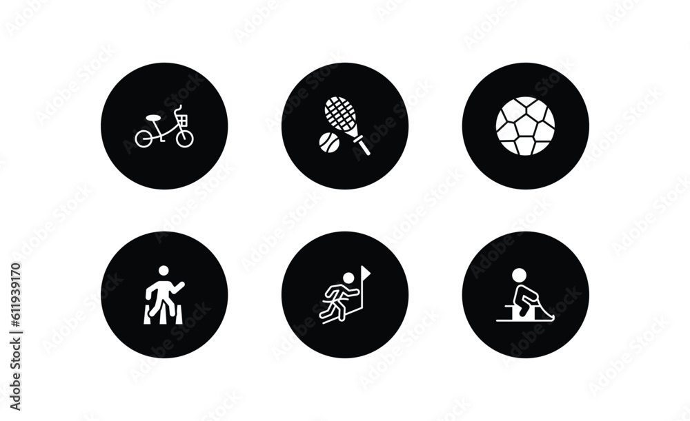 sports filled icons set. sports filled icons pack included bicycle for children, tennis, football, pedestrian walking, winning the race, person riding on sleigh vector. sports filled icons set. sports filled icons pack included bicycle for children, tennis, football, pedestrian walking, winning the race, person riding on sleigh vector.