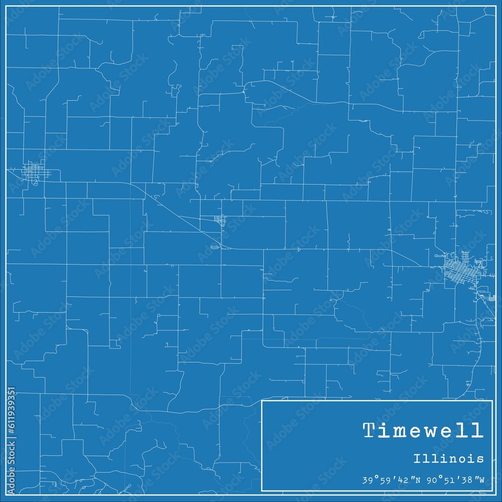 Blueprint US city map of Timewell, Illinois. Blueprint US city map of Timewell, Illinois.
