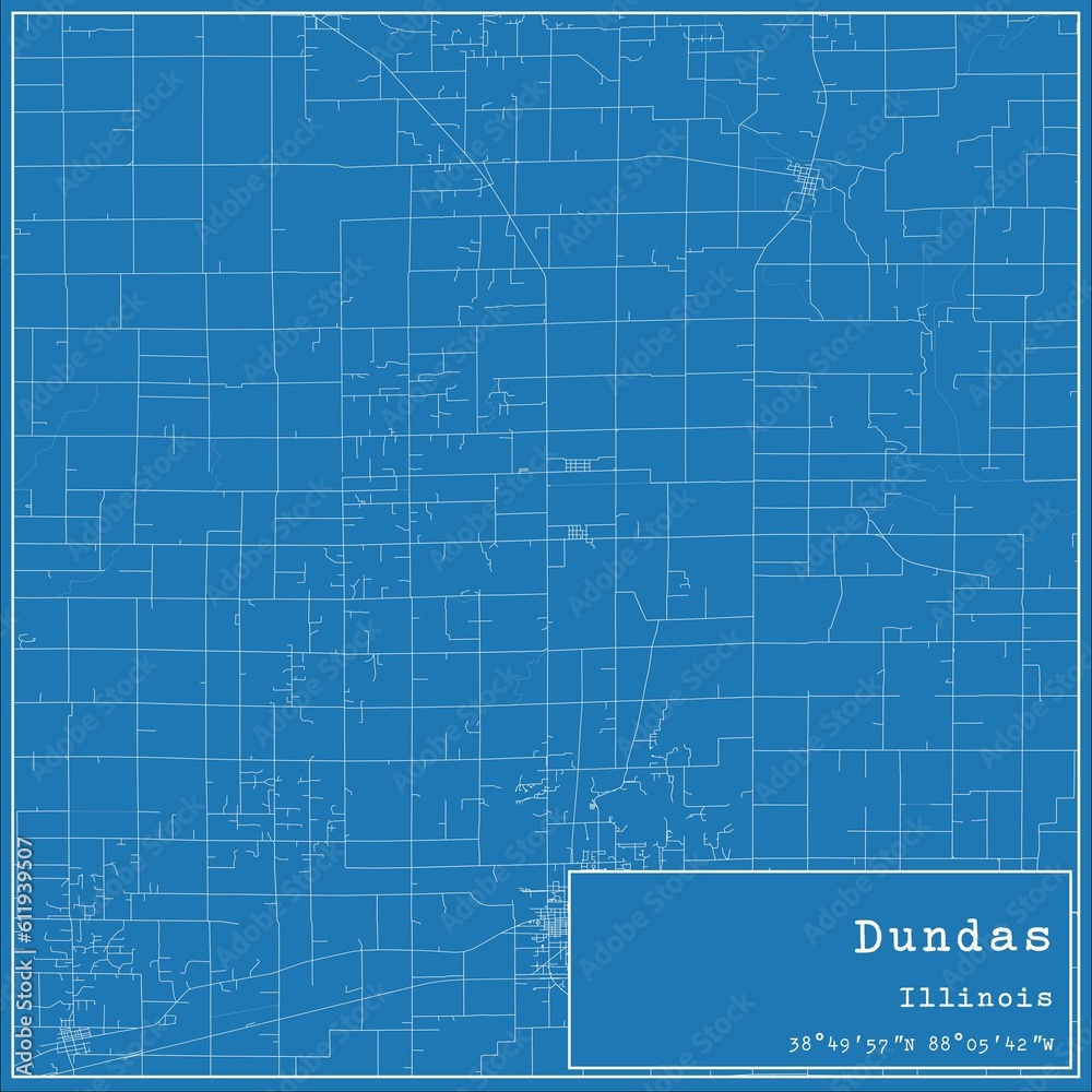 Blueprint US city map of Dundas, Illinois. Blueprint US city map of Dundas, Illinois.