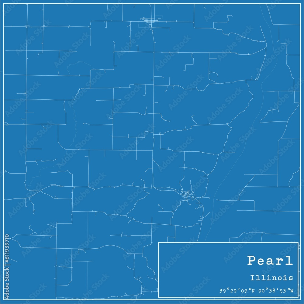 Blueprint US city map of Pearl, Illinois. Blueprint US city map of Pearl, Illinois.