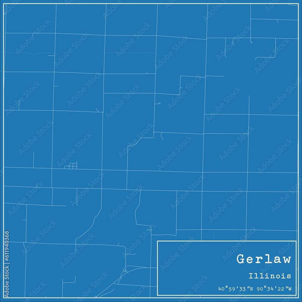 Blueprint US city map of Gerlaw, Illinois. Blueprint US city map of Gerlaw, Illinois.