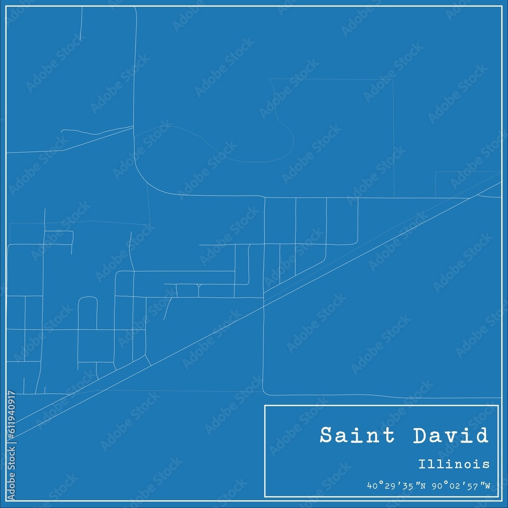 Blueprint US city map of Saint David, Illinois. Blueprint US city map of Saint David, Illinois.