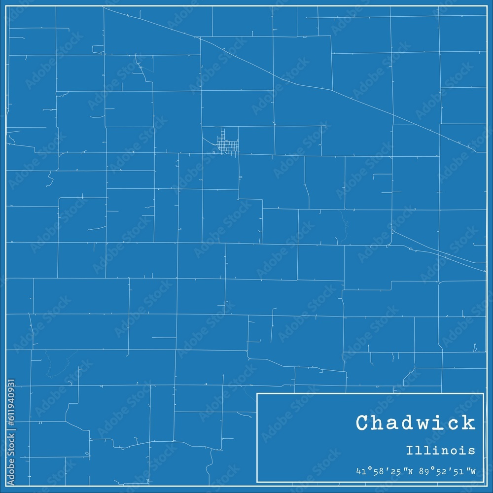 Blueprint US city map of Chadwick, Illinois. Blueprint US city map of Chadwick, Illinois.