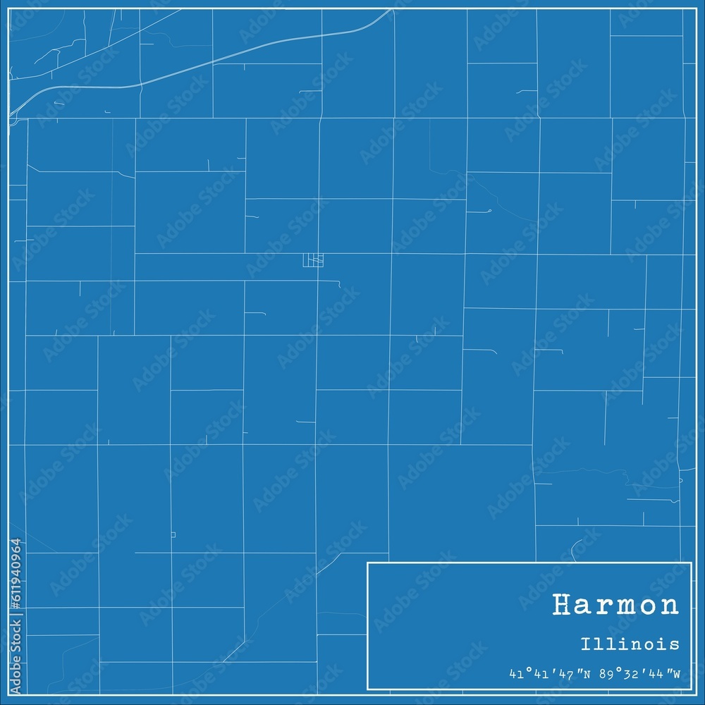Blueprint US city map of Harmon, Illinois. Blueprint US city map of Harmon, Illinois.