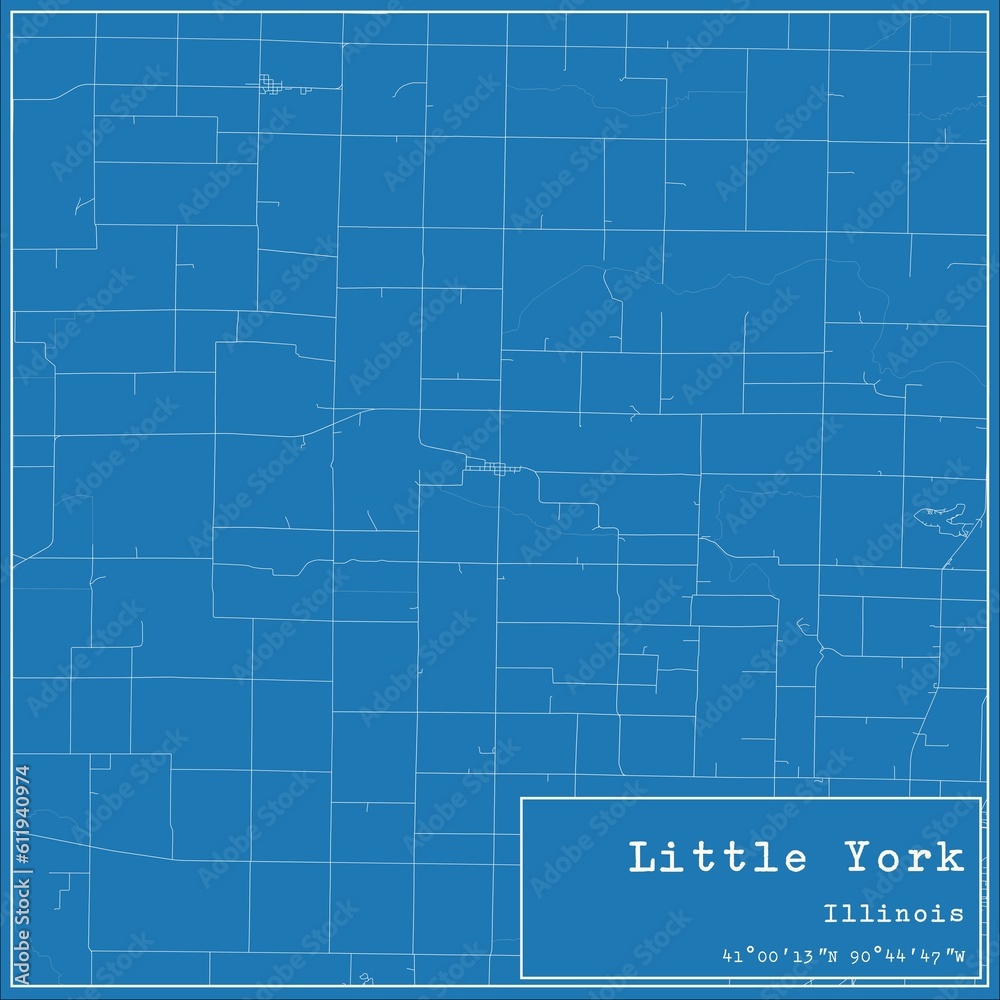 Blueprint US city map of Little York, Illinois. Blueprint US city map of Little York, Illinois.