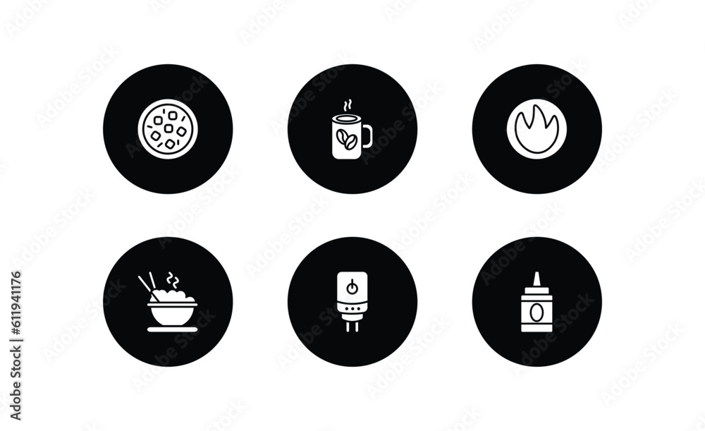 food filled icons set. food filled icons pack included mapo tofu, hot coffee cup, calories, dandan noodles, boiler, condiment vector. food filled icons set. food filled icons pack included mapo tofu, hot coffee cup, calories, dandan noodles, boiler, condiment vector.