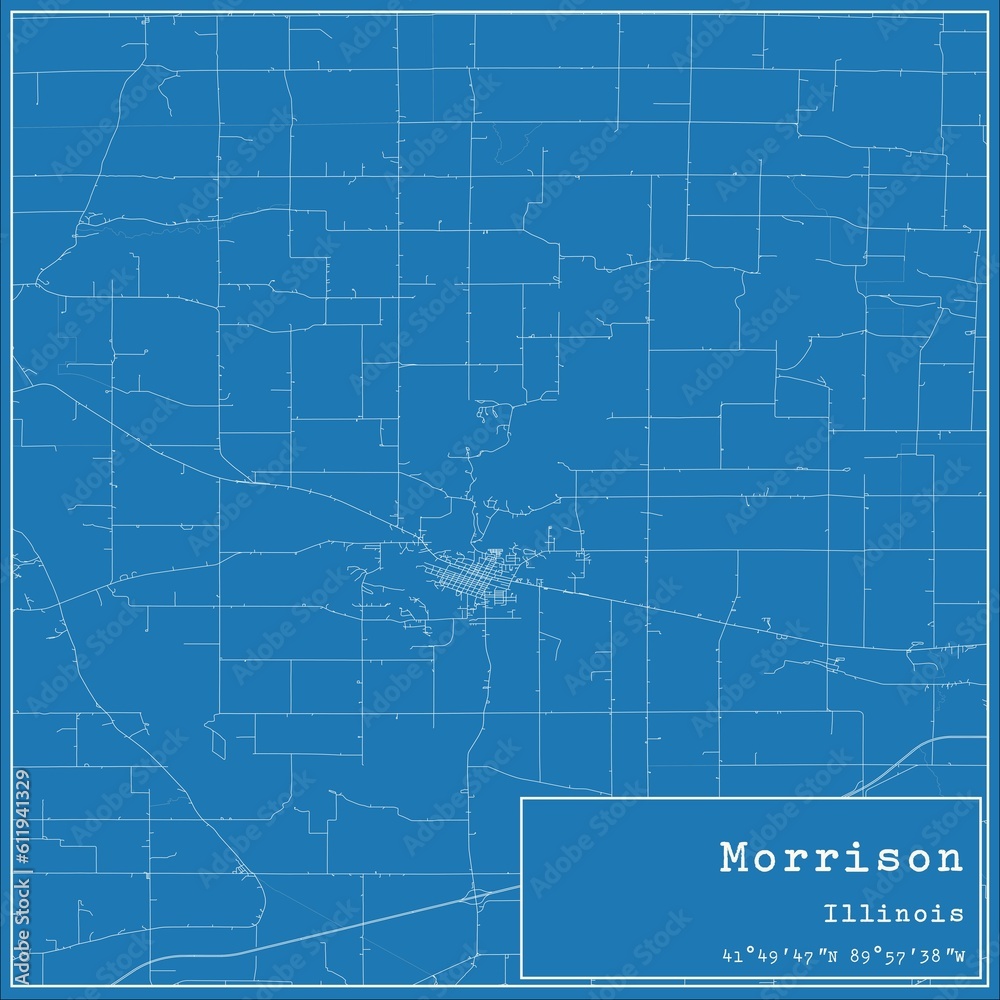 Blueprint US city map of Morrison, Illinois. Blueprint US city map of Morrison, Illinois.