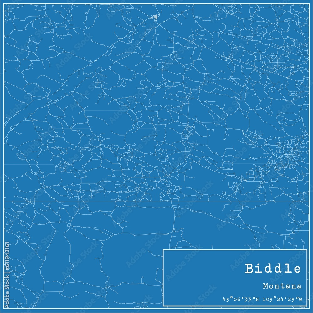 Blueprint US city map of Biddle, Montana. Blueprint US city map of Biddle, Montana.