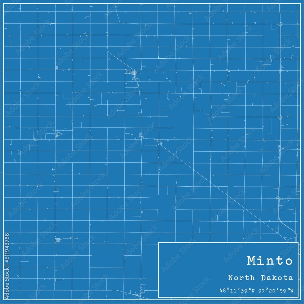 Blueprint US city map of Minto, North Dakota. Blueprint US city map of Minto, North Dakota.