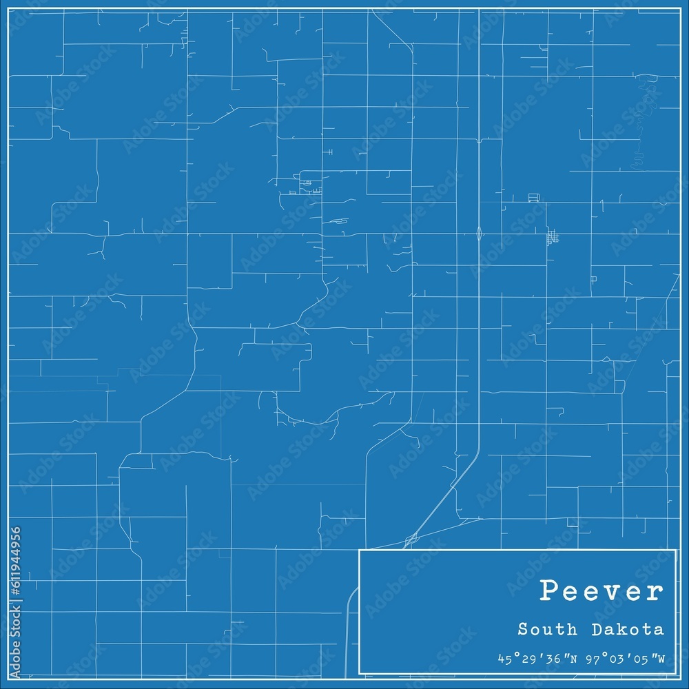 Blueprint US city map of Peever, South Dakota. Blueprint US city map of Peever, South Dakota.