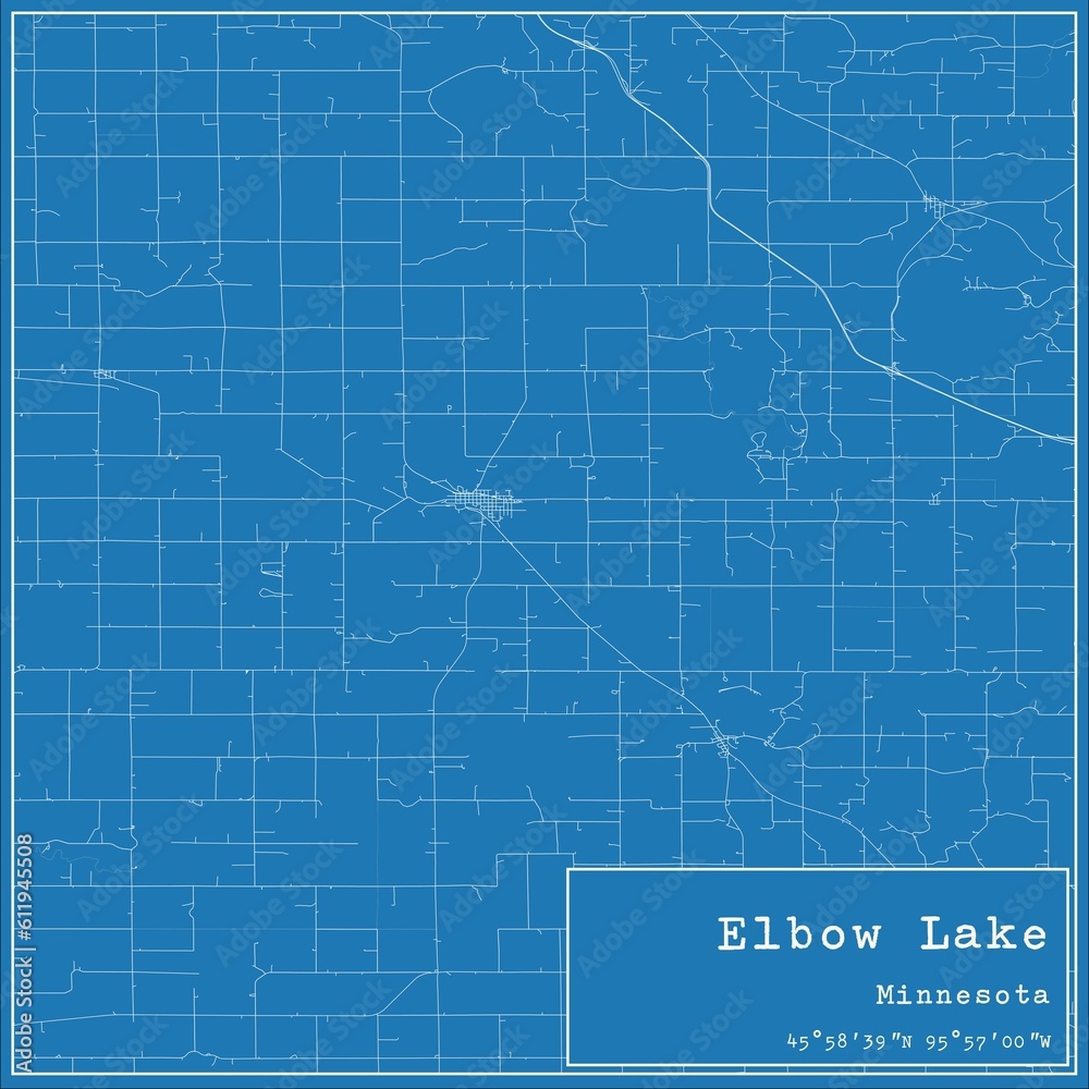 Blueprint US city map of Elbow Lake, Minnesota. Blueprint US city map of Elbow Lake, Minnesota.