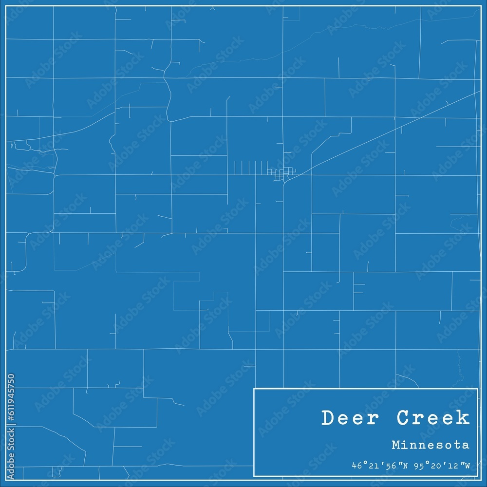 Blueprint US city map of Deer Creek, Minnesota. Blueprint US city map of Deer Creek, Minnesota.