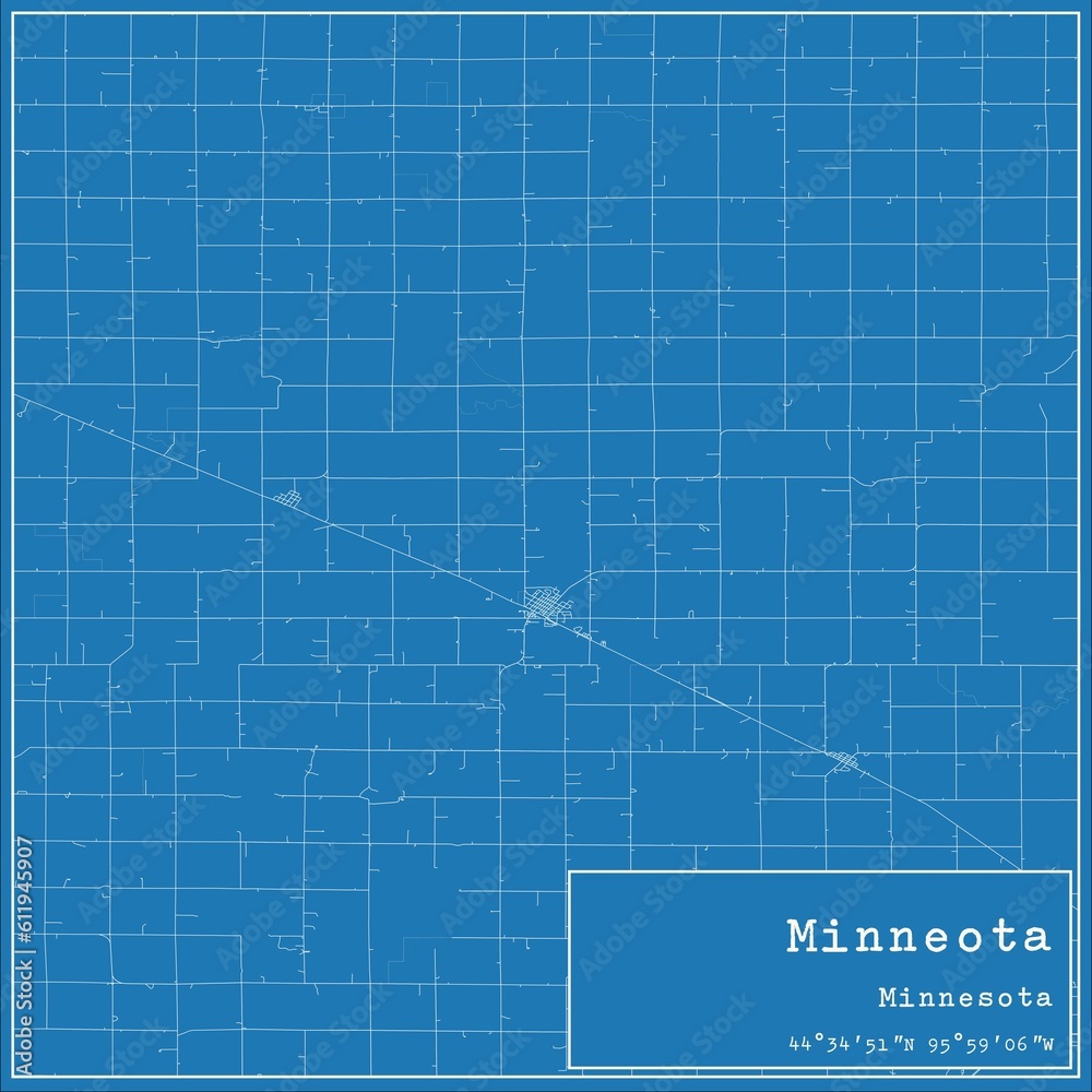 Blueprint US city map of Minneota, Minnesota. Blueprint US city map of Minneota, Minnesota.