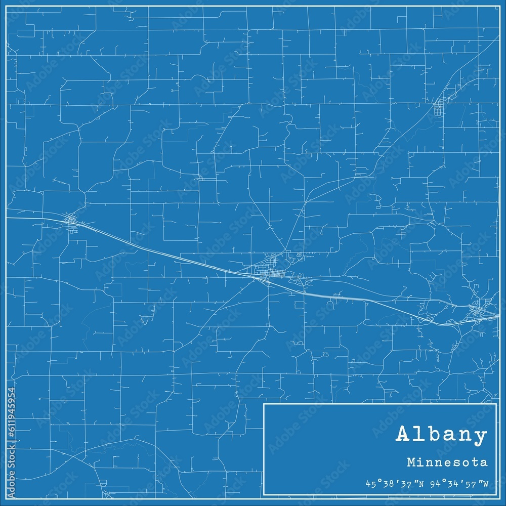 Blueprint US city map of Albany, Minnesota. Blueprint US city map of Albany, Minnesota.