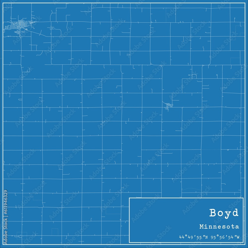 Blueprint US city map of Boyd, Minnesota. Blueprint US city map of Boyd, Minnesota.