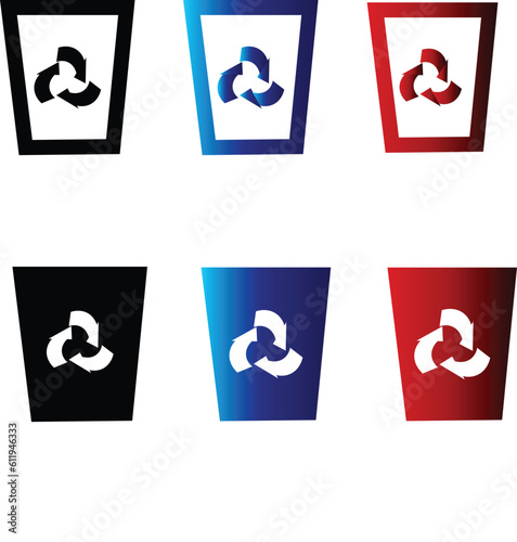 recycling bin symbol vector