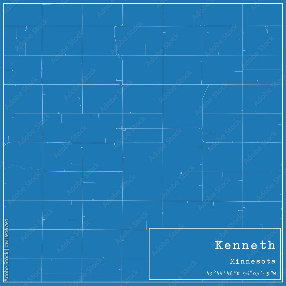 Blueprint US city map of Kenneth, Minnesota. Blueprint US city map of Kenneth, Minnesota.